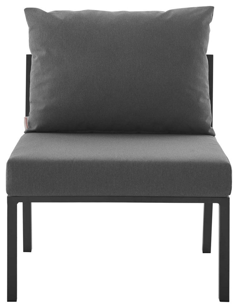 Lounge Sectional Sofa Chair Set, Aluminum, Metal, Gray, Modern, Outdoor