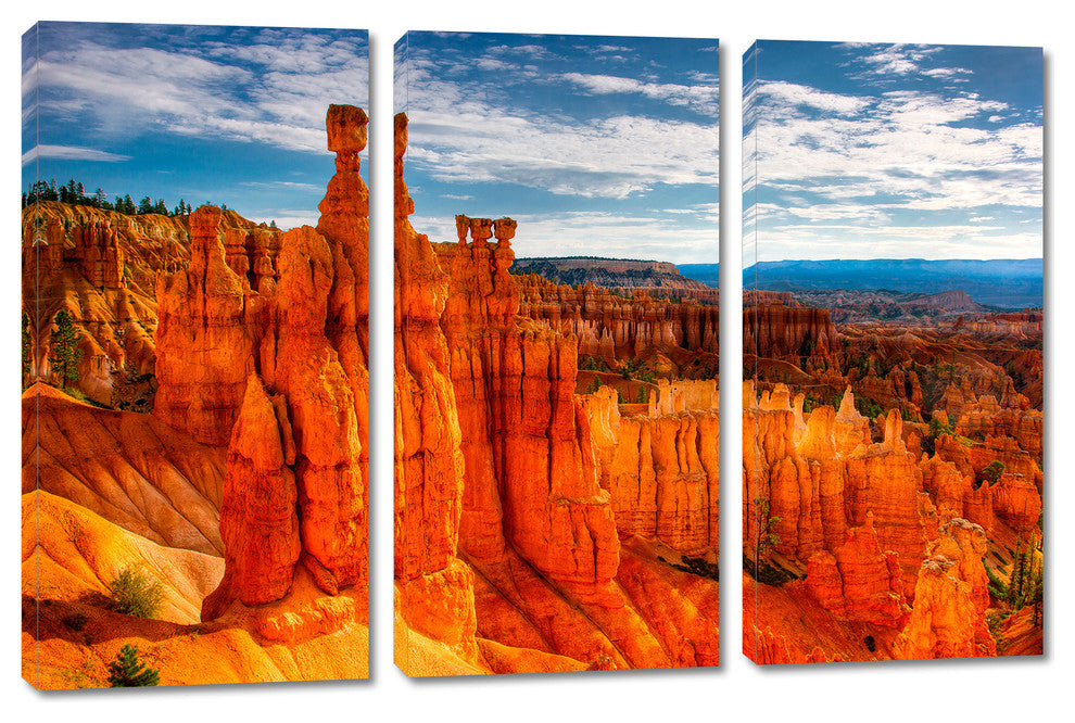 Thors Hammer, Bryce Canyon, Utah Canvas Print, 3 Panel Split, Triptych, 24x16