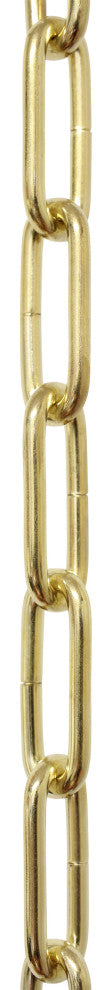 RCH Hardware Steel Standard Link Chandelier Chain, 2 Sizes, Polished Brass, U40