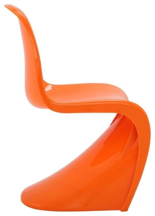 Slither Dining Side Chair in Orange