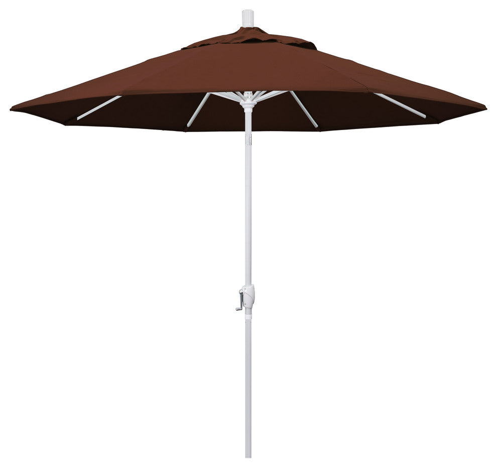 9' Aluminum Umbrella Push Tilt, Sunbrella, Bay Brown