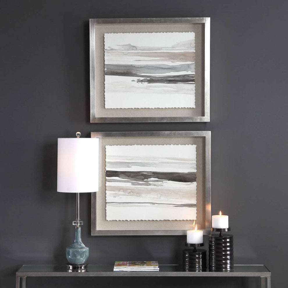 Uttermost Neutral 26x30" Landscape Framed Prints, 2-Piece Set