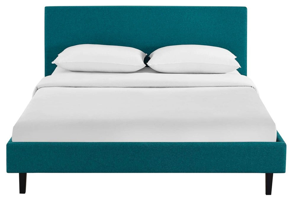 Teal Anya Full Fabric Bed
