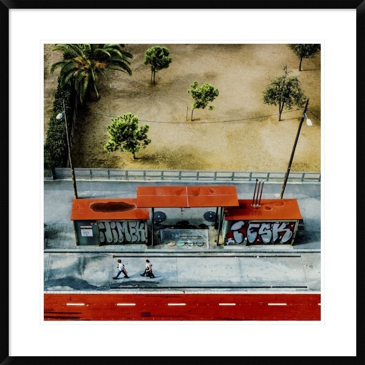 "Paint It Red" Framed Digital Print by Ambra, 32"x32"