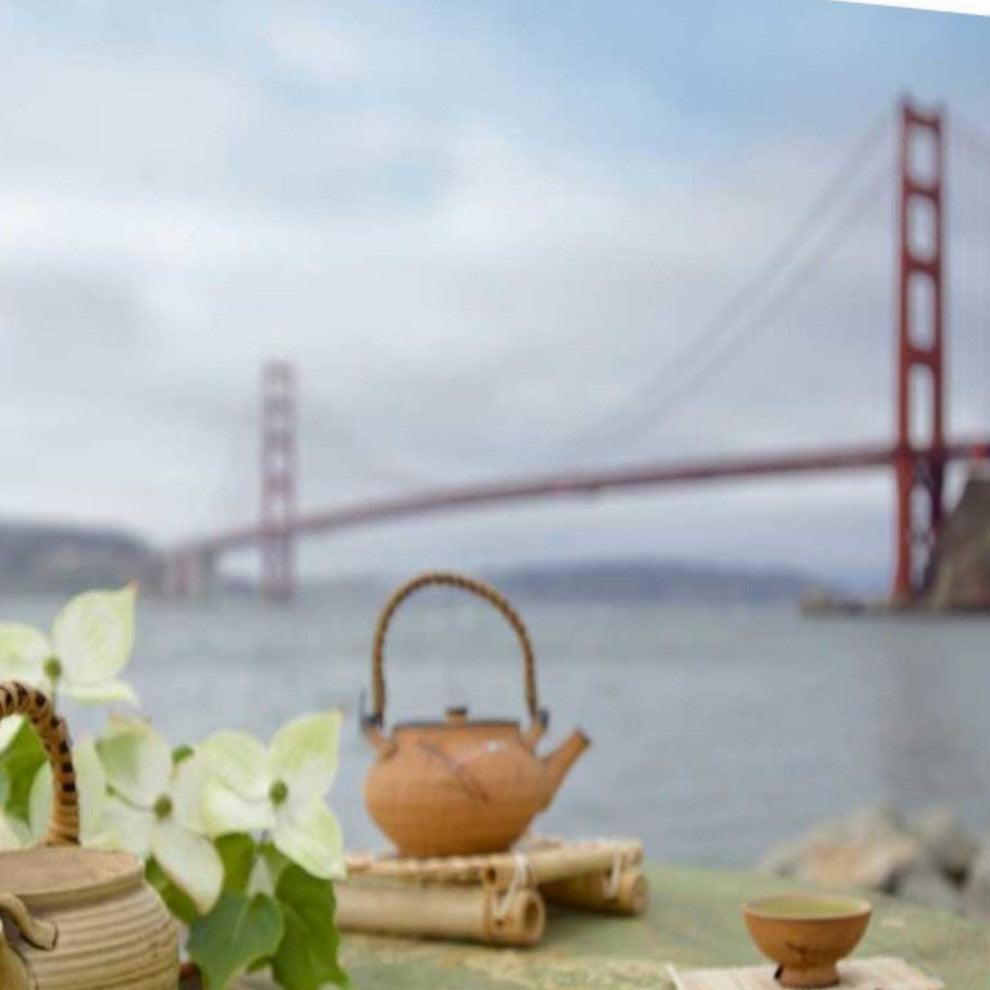 Japanese Tea Golden Gate Bridge 3 Giclee Wrap Canvas Wall Art