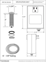 Disposal Air Switch and Single Outlet Control Box, Satin Nickel