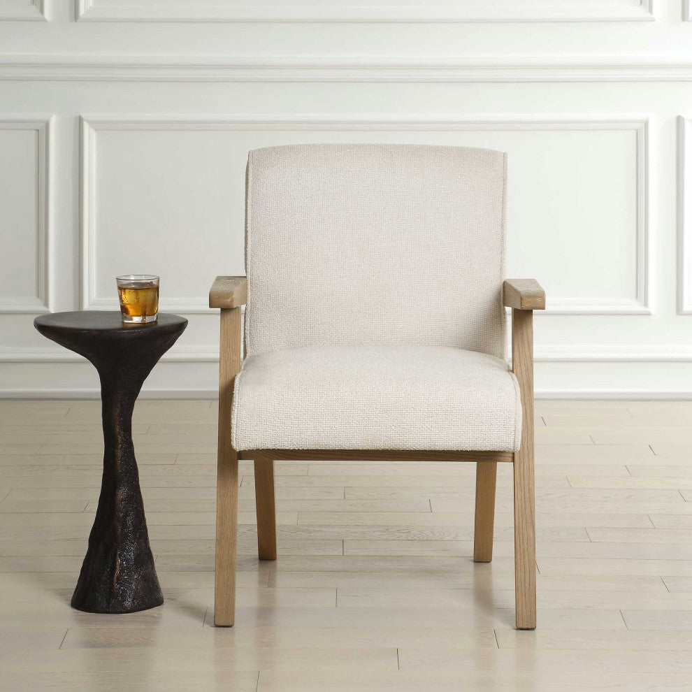 Uttermost Blakely White Dining Arm Chair