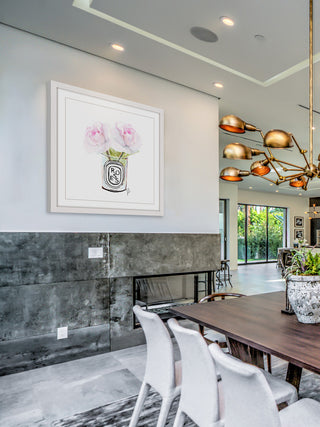 "Two Roses" Framed Painting Print, 32"x32"