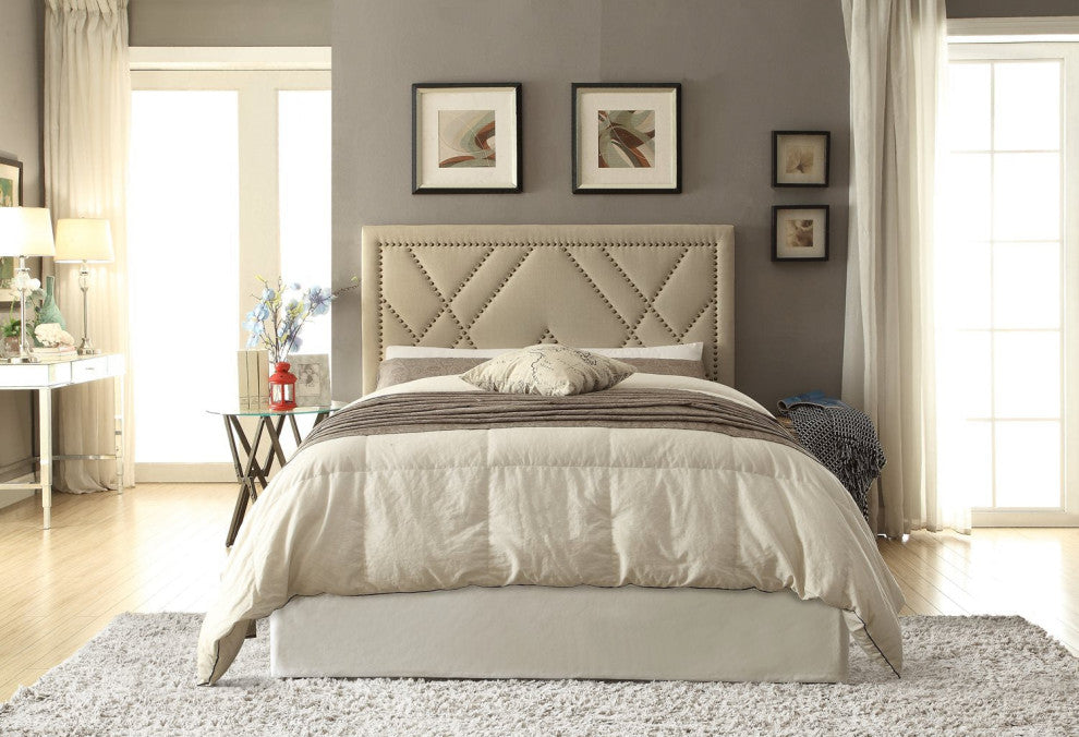 Modus Geneva Cal King Vienne Headboard Bed, Powder