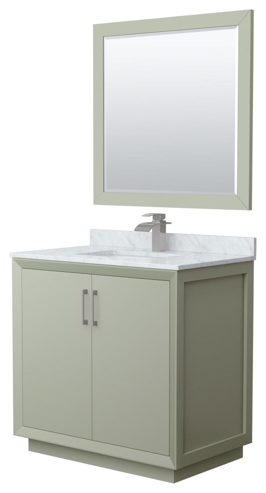 Wyndham WCF414136SLGCMUNSM34 Strada 36" Single Bathroom Vanity in Light Green