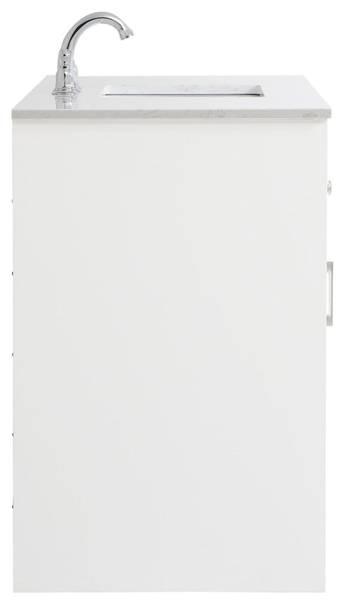 48" Single Bathroom Vanity, White