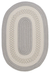 Colonial Mills Crescent NT31 Silver Indoor/Outdoor Area Rug, Oval 2'x6'