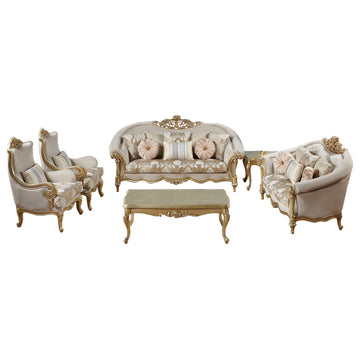 Milan Victorian 6-Piece Complete Living Room Set