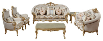 Milan Victorian 6-Piece Complete Living Room Set