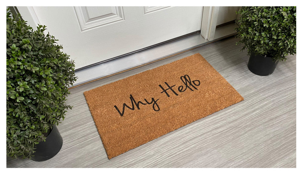 Calloway Mills Why Hello Doormat, 24"x48"