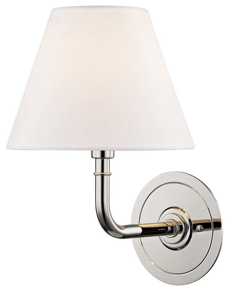 Hudson Valley Signature No.1 One Light Wall Sconce MDS600-PN