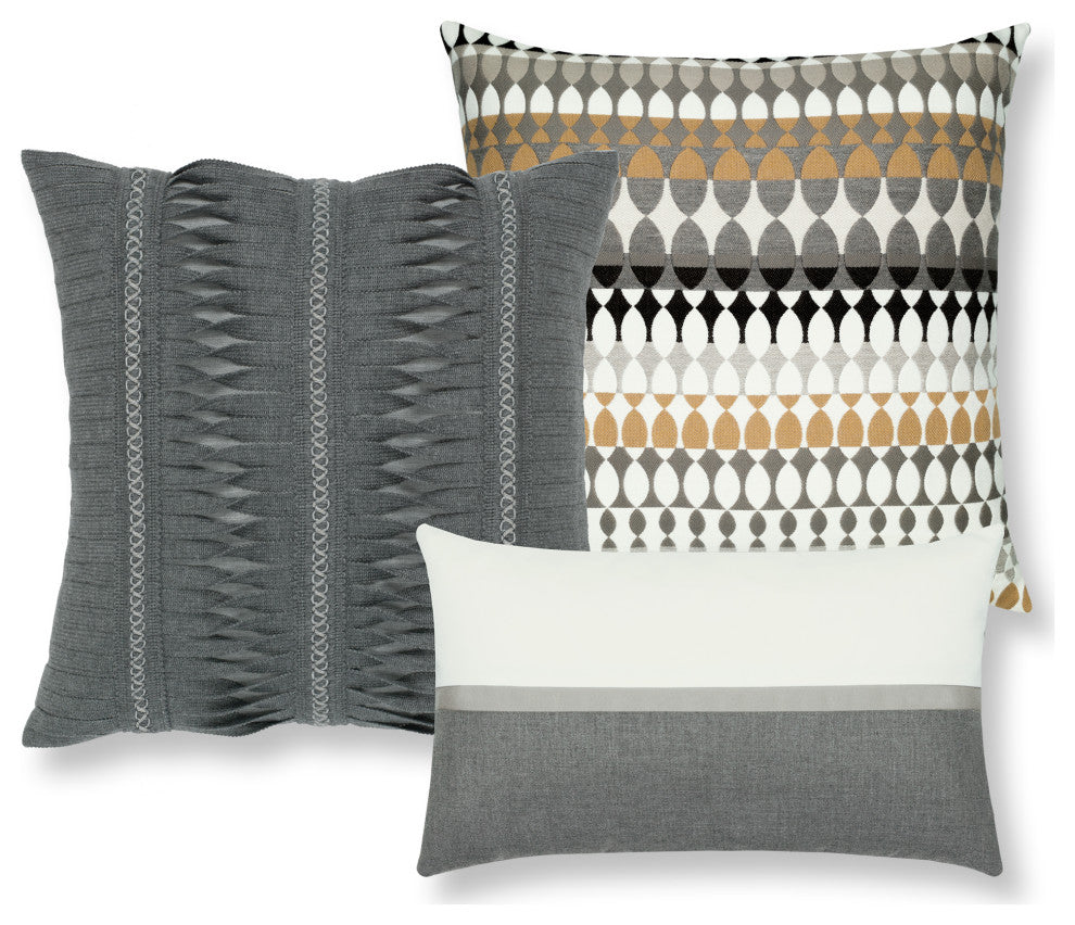 Modern Oval Dune Indoor/Outdoor Performance Pillow, 20"x20"