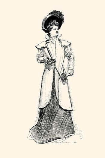 Lady with Binoculars- Fine Art Giclee Print 24" x 36"