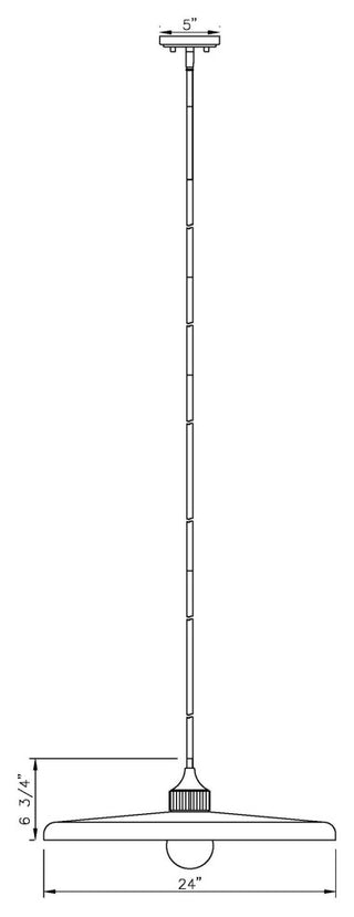 Zlite 821P24-OBR 1-Light Pendant, Clear