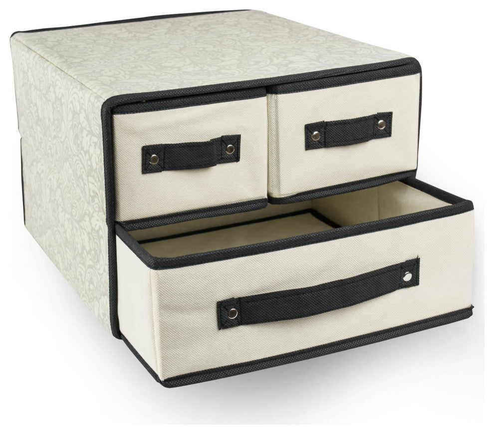 DII Storge Closet 3 Drawer Damask