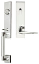 Waterfall Lever, Tubular Entry Handleset, RHR, Polished Stainless Steel