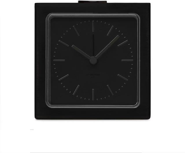 LEFF amsterdam Block Alarm Clock, Black/Black