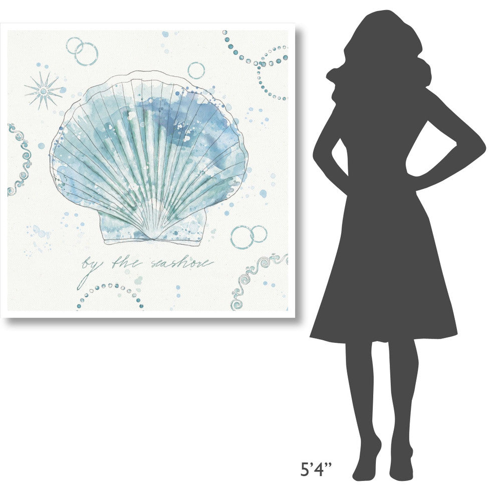 "Coastal Splash II" Digital Paper Print by Katie Pertiet, 42"x42"
