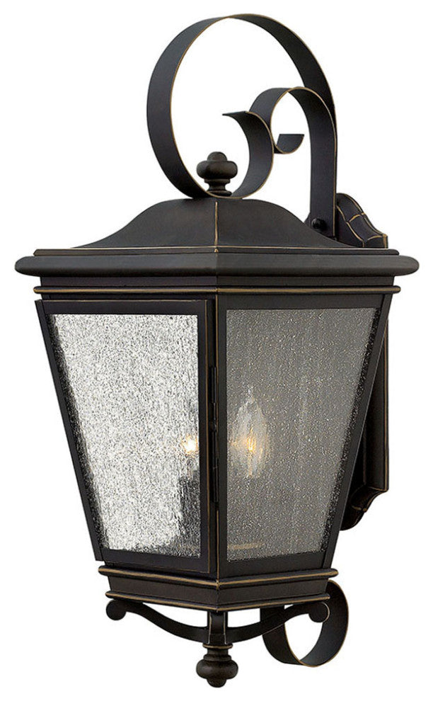 Hinkley Lincoln Large Wall Mount Lantern, Oil Rubbed Bronze