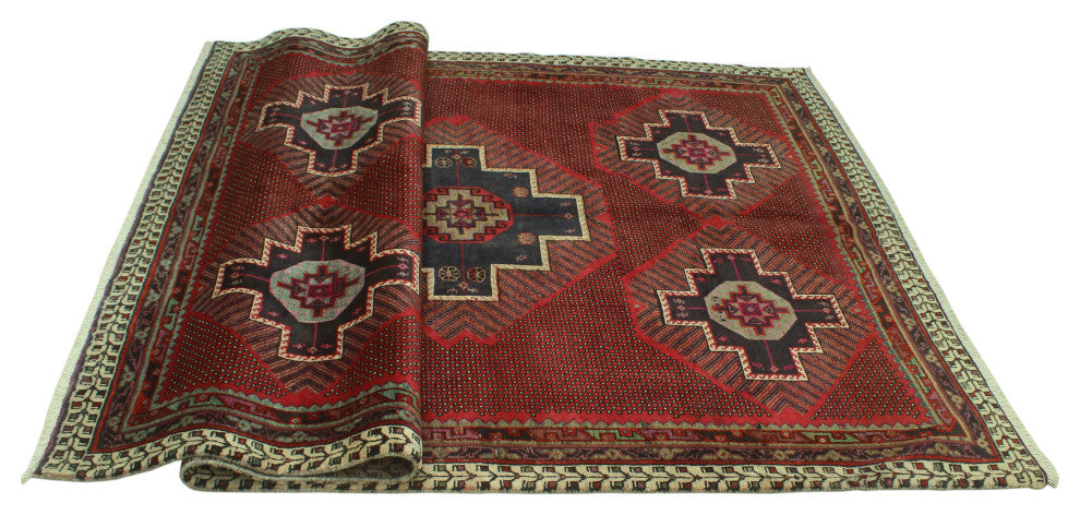 Semi-Antique Husain Red Rug
