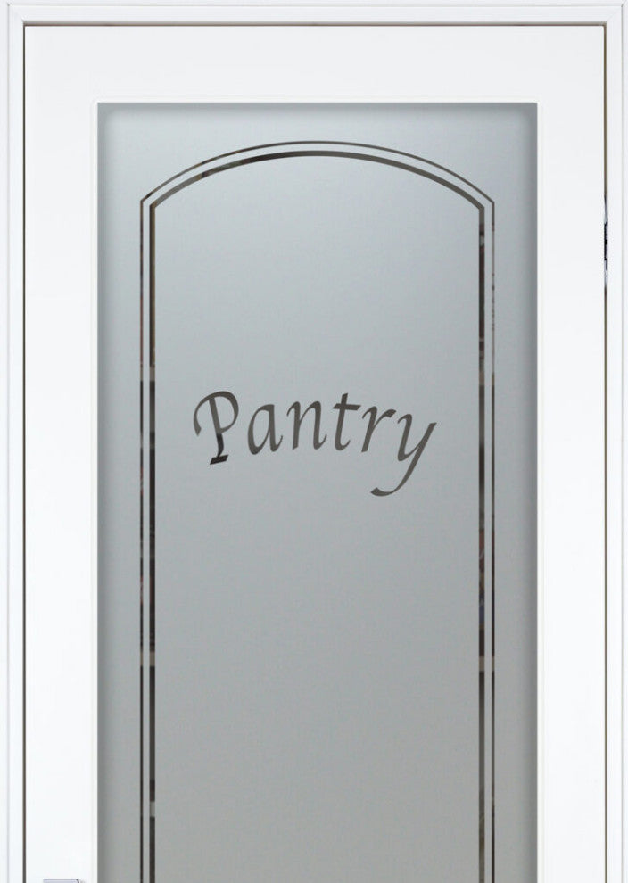 Pantry Door - Classic Arched - Primed - 24" x 84" - Knob on Right - Push Open