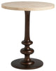 Marshall Stone Top Round End Table