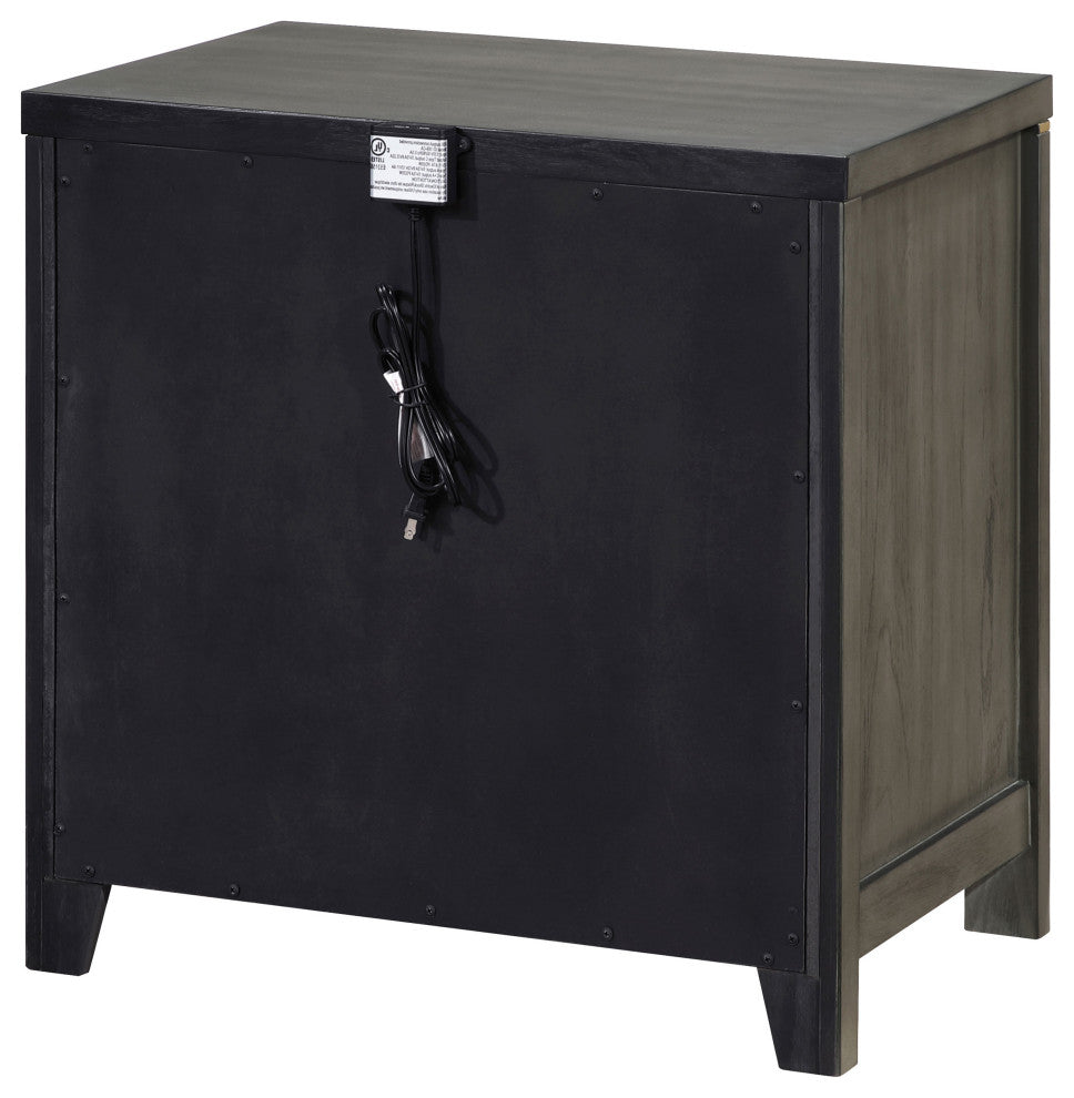 Kieran 2-drawer Nightstand Grey
