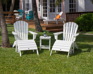 Polywood South Beach Adirondack 5-Piece Set, Pacific Blue
