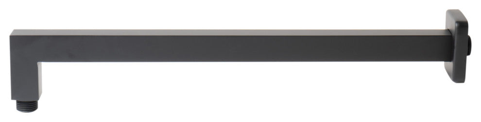 ALFI brand ABSA16S-BM Black Matte 16" Square Wall Shower Arm