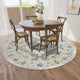 Indoor/Outdoor Marbella MB1 Grey Machine Washable 6' x 6' Round Rug