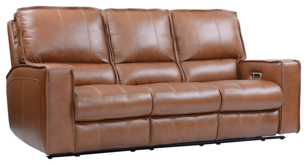 Rockford Power Reclining Sofa Loveseat and Recliner, Verona Saddle