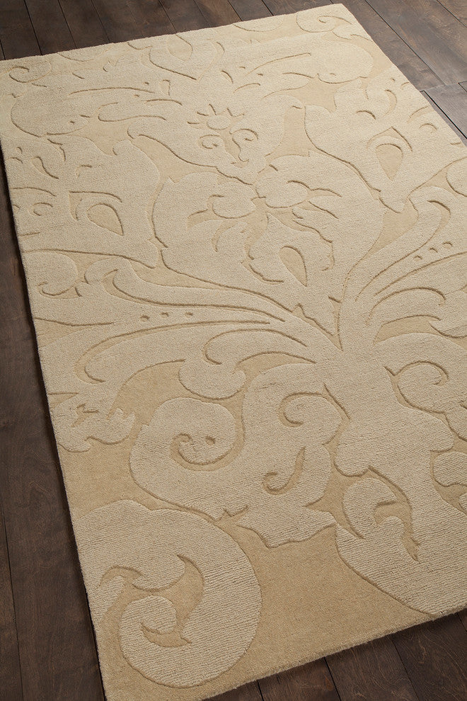Mystica Contemporary Area Rug, Light Gold, 8''x11'' Rectangle