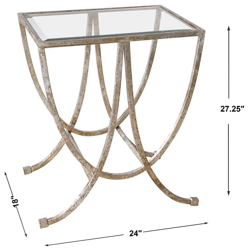 Uttermost - 24592 - Side Table - Marta - Antiqued Silver