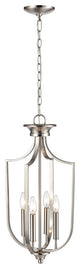 4 Light 12" Brushed Nickel Pendant