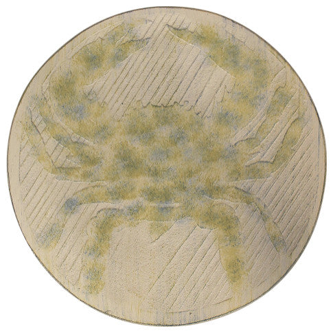 Summer Streaked Round Drink Table With Crab
