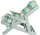 Folding and Reclining Siesta Chair, Poly Lumber, Light Gray, Gateway Mist