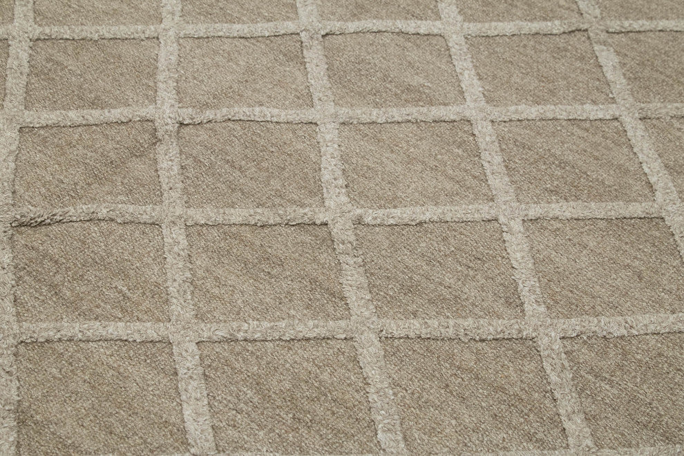 Rug N Carpet - Handmade Modern Design 8' 0'' x 10' 0'' Wool Unique Kilim Rug