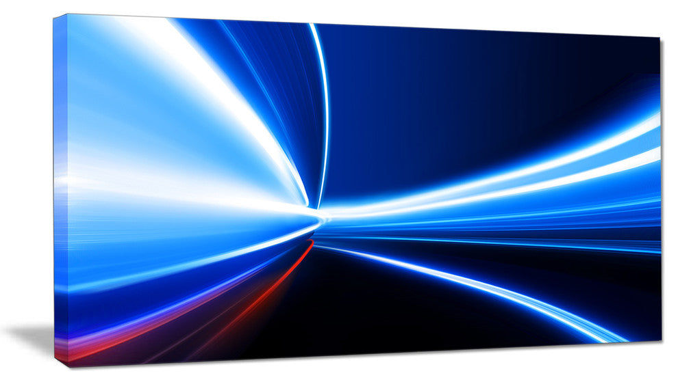 "Speed on Night Road" Abstract Digital Art Canvas Print