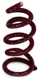 30' Enchanted Forest Burgundy Glitter Wired Christmas Tube Garland