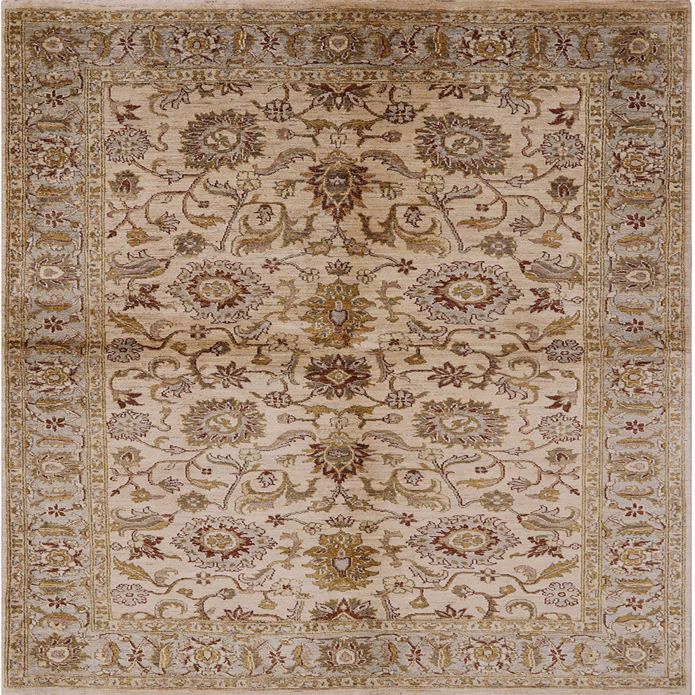 Ahgly Company Indoor Square Mid-Century Modern Area Rugs, 8' Square