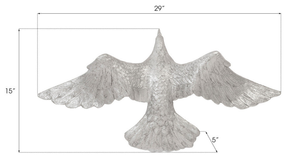 Dove Wall Art, Silver Leaf C