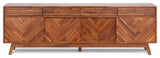 Herringbone High TV Stand, Walnut