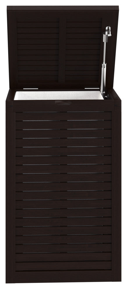 Spa Mocha-Shield Medium-Size Teak Laundry or Storage Hamper