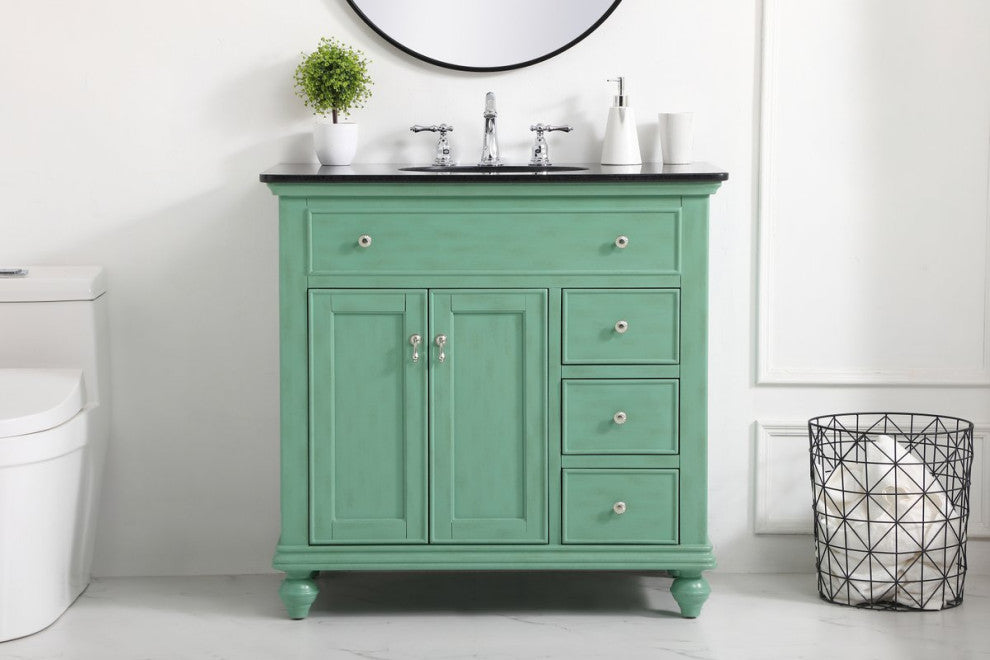 Elegant VF12336VM 36"Single Bathroom Vanity, Vintage Mint