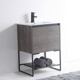 Urbania Vanity Set, Gray, 24", Single Sink